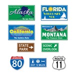 Travel America Road Sign Cutouts
